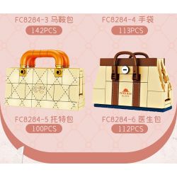 FORANGE FC8284 8284 non  TÚI XÁCH THỜI TRANG 6 KIỂU DÁNG bộ đồ chơi xếp lắp ráp ghép mô hình 642 khối