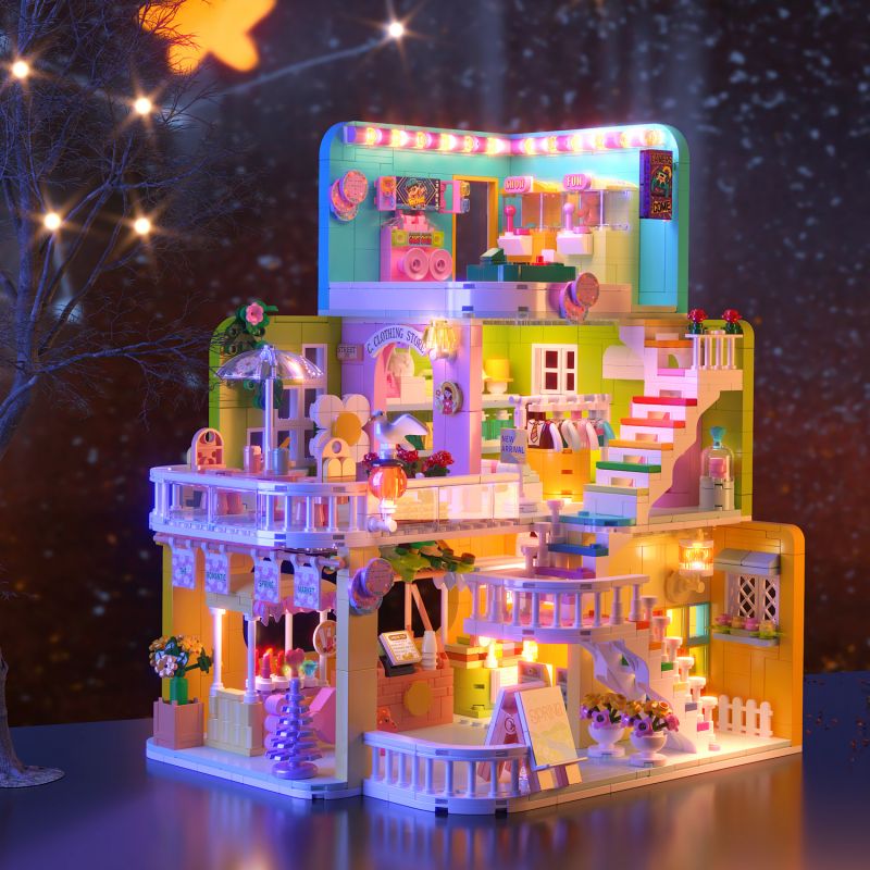 ZHEGAO 612017 non  TRUNG TÂM MUA SẮM MENNGLE bộ đồ chơi xếp lắp ráp ghép mô hình Girl MENGLE MALL Con Gái 1432 khối