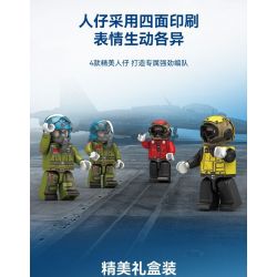 SEMBO 202190 non  MỘT QUỐC GIA HÙNG MẠNH MÁY BAY CHIẾN ĐẤU TRÊN TÀU SÂN J-15 bộ đồ chơi xếp lắp ráp ghép mô hình Military Army Quân Sự Bộ Đội 1298 khối