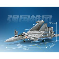 SEMBO 202190 non  MỘT QUỐC GIA HÙNG MẠNH MÁY BAY CHIẾN ĐẤU TRÊN TÀU SÂN J-15 bộ đồ chơi xếp lắp ráp ghép mô hình Military Army Quân Sự Bộ Đội 1298 khối