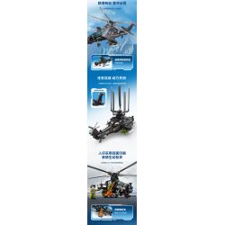 SEMBO 202230 non  MỘT QUỐC GIA HÙNG MẠNH TRỰC THĂNG VŨ TRANG WUZHI-10 bộ đồ chơi xếp lắp ráp ghép mô hình Military Army Quân Sự Bộ Đội 732 khối