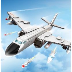 SEMBO 202232 non  VINH QUANG CỦA CƯỜNG QUỐC MÁY BAY NÉM BOM TẦM TRUNG VÀ XA H-6K bộ đồ chơi xếp lắp ráp ghép mô hình Military Army Quân Sự Bộ Đội 1294 khối