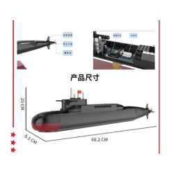 ZHEGAO QJ5181 5181 non  TÀU NGẦM HẠT NHÂN CHIẾN LƯỢC TYPE 094 tỷ lệ 1:205 bộ đồ chơi xếp lắp ráp ghép mô hình Military Army Quân Sự Bộ Đội 990 khối