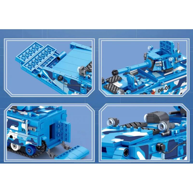 ZHEGAO QL2606 2606 non  XE BỌC THÉP TẤN CÔNG ĐỔ BỘ TYPE 05 bộ đồ chơi xếp lắp ráp ghép mô hình Military Army Quân Sự Bộ Đội 738 khối