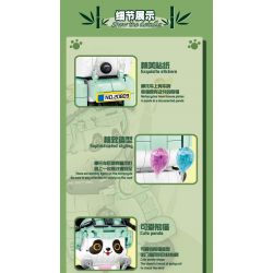 DOUBLE HEIGHT 20809 non  XE MÁY GẤU TRÚC bộ đồ chơi xếp lắp ráp ghép mô hình PANDA MOTORCYCLE RIDER 547 khối