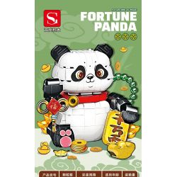 DOUBLE HEIGHT 20808 non  GẤU TRÚC MAY MẮN bộ đồ chơi xếp lắp ráp ghép mô hình FORTUNE PANDA 526 khối