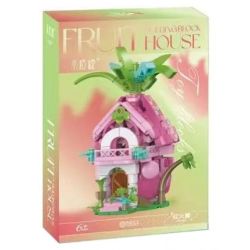 MILATI 96013 non  NGÔI NHÀ LỬA ĐỎ bộ đồ chơi xếp lắp ráp ghép mô hình PITAYA