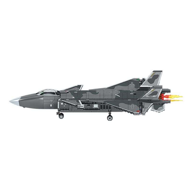 SEMBO 202199 non Lego QUỐC GIA HÙNG MẠNH TIÊM KÍCH TÀNG HÌNH J-20 bộ đồ chơi xếp lắp ráp ghép mô hình Military Army Quân Sự Bộ Đội 845 khối