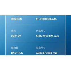 SEMBO 202199 non  QUỐC GIA HÙNG MẠNH TIÊM KÍCH TÀNG HÌNH J-20 bộ đồ chơi xếp lắp ráp ghép mô hình Military Army Quân Sự Bộ Đội 845 khối