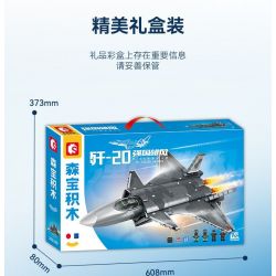 SEMBO 202199 non  QUỐC GIA HÙNG MẠNH TIÊM KÍCH TÀNG HÌNH J-20 bộ đồ chơi xếp lắp ráp ghép mô hình Military Army Quân Sự Bộ Đội 845 khối