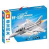 SEMBO 202228 non  MỘT QUỐC GIA HÙNG MẠNH MÁY BAY CHIẾN ĐẤU J-10B bộ đồ chơi xếp lắp ráp ghép mô hình Military Army Quân Sự Bộ Đội 757 khối