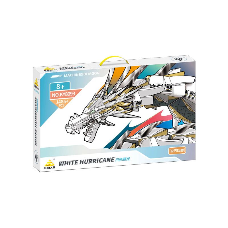 Kazi KY8093 8093 non  KHỔNG LỒ BẦU TRỜI RỒNG BÃO TRẮNG bộ đồ chơi xếp lắp ráp ghép mô hình WHITE HURRICANE 1485 khối