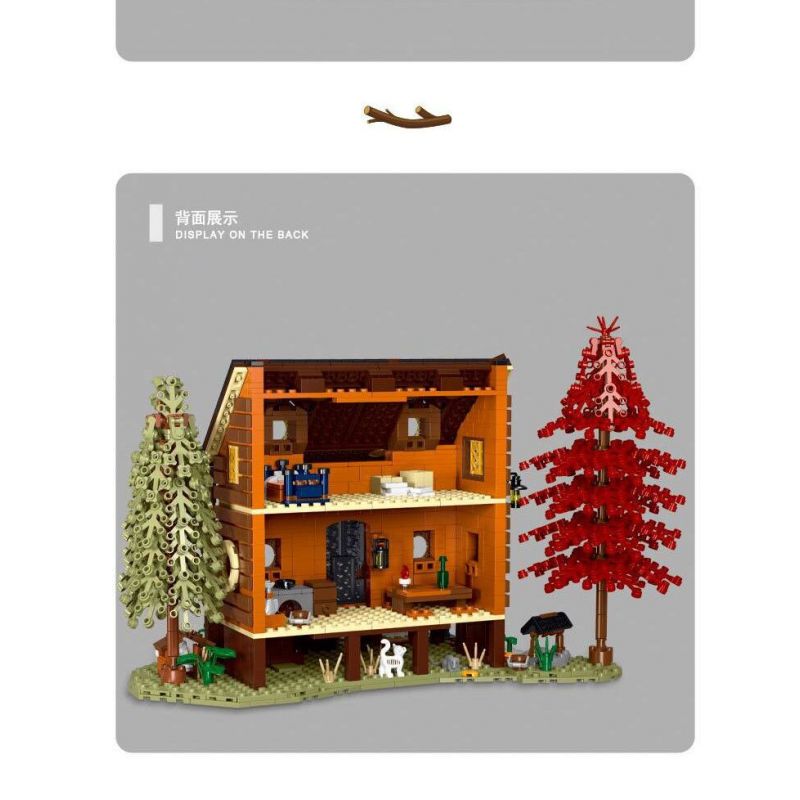 MorkModel 031074 Mork Model 031074 non  TÚP LỀU RỪNG bộ đồ chơi xếp lắp ráp ghép mô hình Creator FOREST CABIN Sáng Tạo 1645 khối