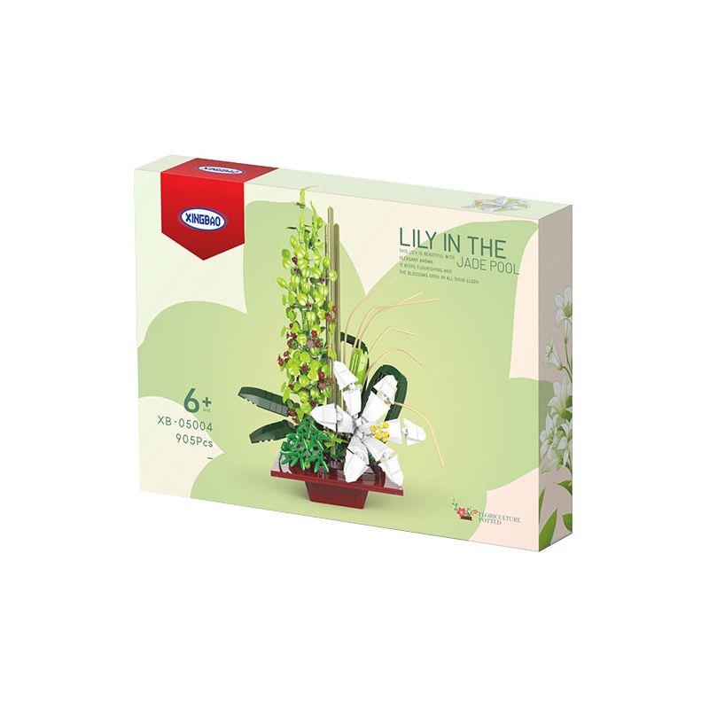 XINGBAO XB-05004 05004 XB05004 non  CÂY TRỒNG TRONG CHẬU HOA HUỆ YAOCHI bộ đồ chơi xếp lắp ráp ghép mô hình Creator LILY IN THE JADE POOL Sáng Tạo 905 khối