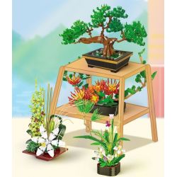 XINGBAO XB-05006 05006 XB05006 non  CÂY TRỒNG TRONG CHẬU HOA JADE ASTER SHADOW bộ đồ chơi xếp lắp ráp ghép mô hình Creator JADE-LIKE LEAVES AND GRACEFUL CHRYSANTHEMUM Sáng Tạo 991 khối