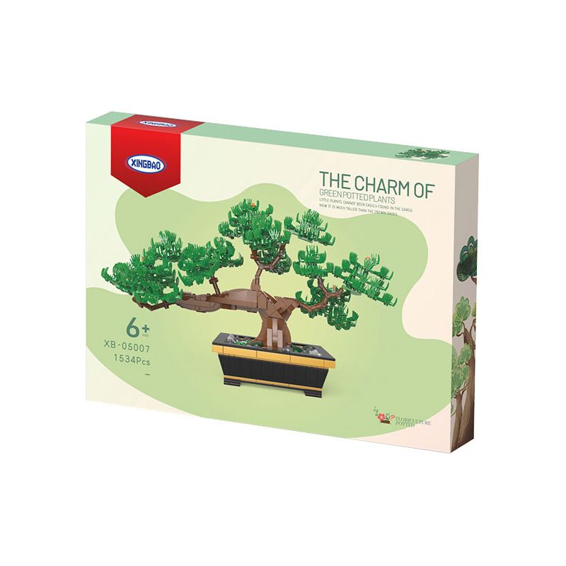 XINGBAO XB-05007 05007 XB05007 non  CHẬU HOA NÉT QUYẾN RŨ CỦA RỪNG XANH bộ đồ chơi xếp lắp ráp ghép mô hình Creator THE CHARM OF GREEN POTTED PLANTS Sáng Tạo 1534 khối