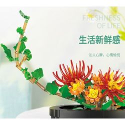 XINGBAO XB-05007 05007 XB05007 non  CHẬU HOA NÉT QUYẾN RŨ CỦA RỪNG XANH bộ đồ chơi xếp lắp ráp ghép mô hình Creator THE CHARM OF GREEN POTTED PLANTS Sáng Tạo 1534 khối