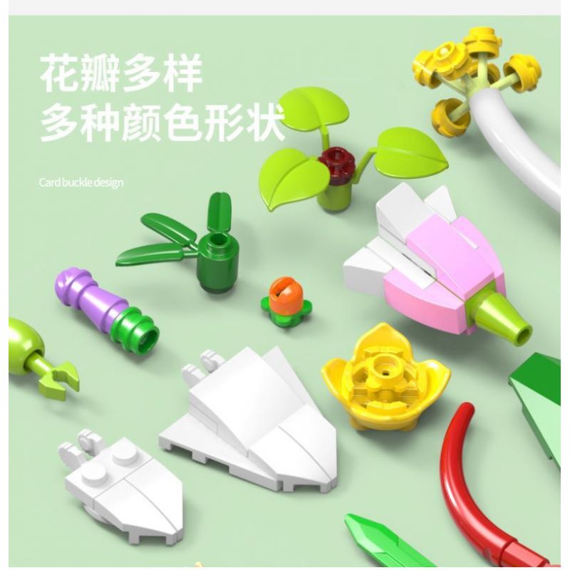 XINGBAO XB-05007 05007 XB05007 non  CHẬU HOA NÉT QUYẾN RŨ CỦA RỪNG XANH bộ đồ chơi xếp lắp ráp ghép mô hình Creator THE CHARM OF GREEN POTTED PLANTS Sáng Tạo 1534 khối