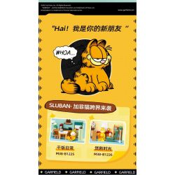 SLUBAN M38-B1225 B1225 1225 M38B1225 38-B1225 non  THÓI QUEN HÀNG NGÀY CỦA GARFIELD ĂN UỐNG bộ đồ chơi xếp lắp ráp ghép mô hình Movie & Game GARFIELD IT'S CAT'S LIFE Phim Và Trò Chơi 194 khối