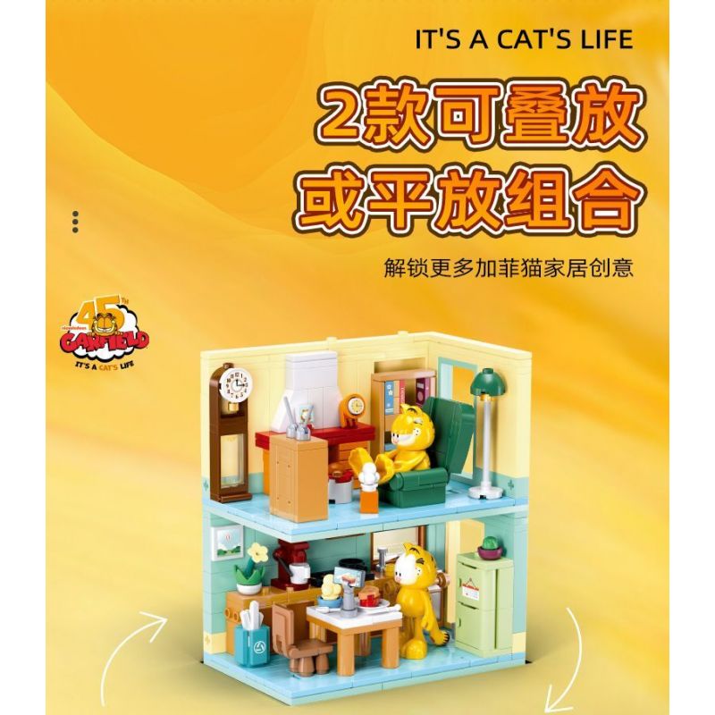 SLUBAN M38-B1226 B1226 1226 M38B1226 38-B1226 non  GARFIELD DAILY GIỜ CHIẾU PHIM bộ đồ chơi xếp lắp ráp ghép mô hình Movie & Game GARFIELD IT'S CAT'S LIFE Phim Và Trò Chơi