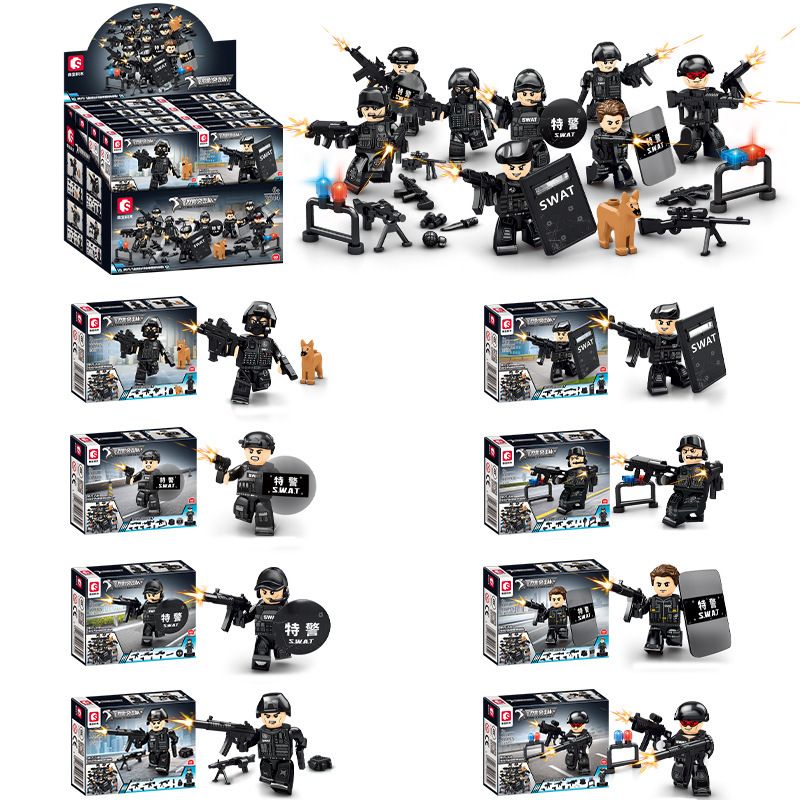 SEMBO 2644 2645 2646 2647 2648 2649 2650 2651 non Lego BIỆT KÍCH BÓNG TỐI bộ đồ chơi xếp lắp ráp ghép mô hình City LAING COMMANDOS Thành Phố 166 khối