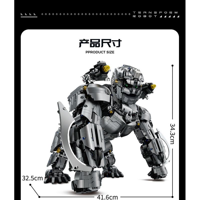 GULY 80501 non  NHỮNG ĐIỀU ĐÁNG KINH NGẠC TRẬN CHIẾN CỦA NHÀ LÃNH ĐẠO bộ đồ chơi xếp lắp ráp ghép mô hình TRANSFORMROBOT 4160 khối