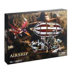 92201 non  KHÍ CẦU bộ đồ chơi xếp lắp ráp ghép mô hình AIRSHIP 1283 khối