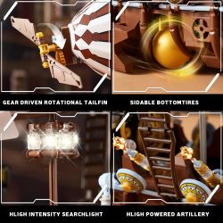 92201 non  KHÍ CẦU bộ đồ chơi xếp lắp ráp ghép mô hình AIRSHIP 1283 khối