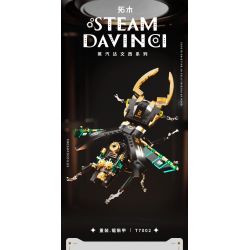 TAKUKI T7002 7002 non  STEAM DA VINCI SAW ARMOR ĐƯỢC TẢI LẠI bộ đồ chơi xếp lắp ráp ghép mô hình STEAM DAVINCI