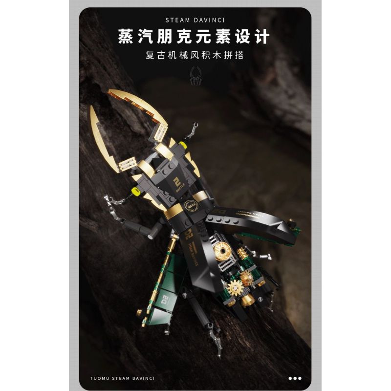 TAKUKI T7002 7002 non  STEAM DA VINCI SAW ARMOR ĐƯỢC TẢI LẠI bộ đồ chơi xếp lắp ráp ghép mô hình STEAM DAVINCI