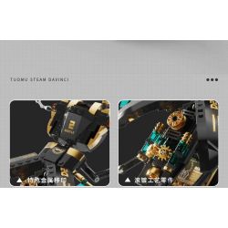 TAKUKI T7002 7002 non  STEAM DA VINCI SAW ARMOR ĐƯỢC TẢI LẠI bộ đồ chơi xếp lắp ráp ghép mô hình STEAM DAVINCI