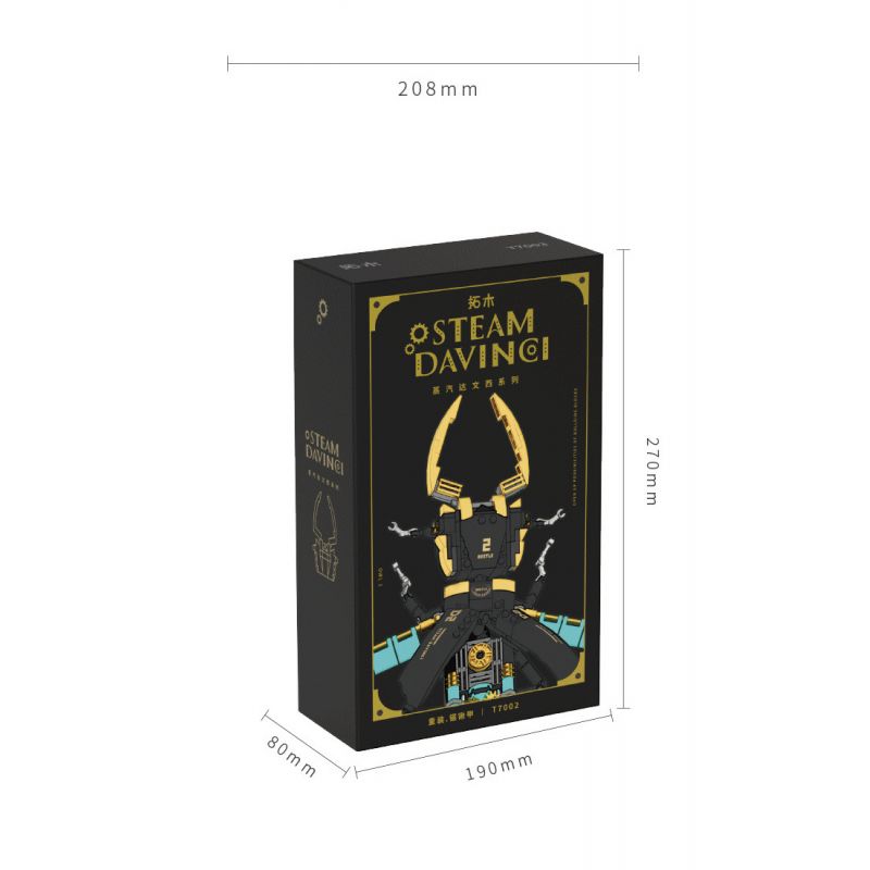 TAKUKI T7002 7002 non  STEAM DA VINCI SAW ARMOR ĐƯỢC TẢI LẠI bộ đồ chơi xếp lắp ráp ghép mô hình STEAM DAVINCI