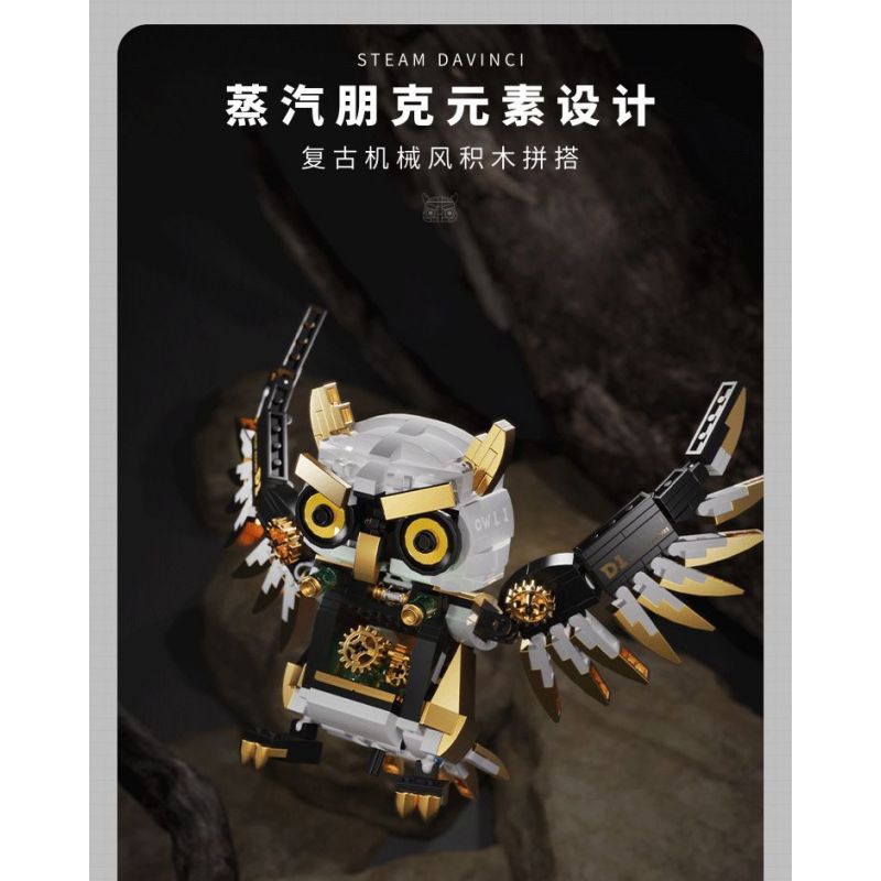 TAKUKI T7003 7003 non  HƠI NƯỚC DA VINCI CÚ bộ đồ chơi xếp lắp ráp ghép mô hình STEAM DAVINCI