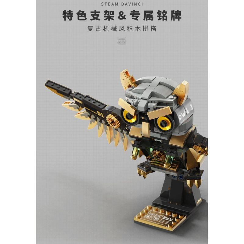 TAKUKI T7003 7003 non  HƠI NƯỚC DA VINCI CÚ bộ đồ chơi xếp lắp ráp ghép mô hình STEAM DAVINCI