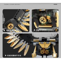 TAKUKI T7003 7003 non  HƠI NƯỚC DA VINCI CÚ bộ đồ chơi xếp lắp ráp ghép mô hình STEAM DAVINCI