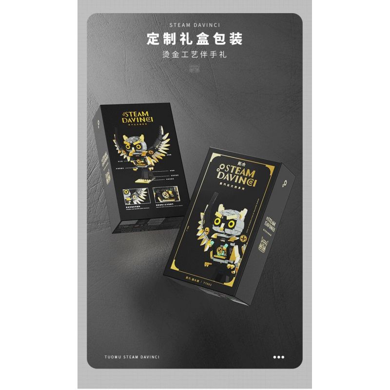 TAKUKI T7003 7003 non  HƠI NƯỚC DA VINCI CÚ bộ đồ chơi xếp lắp ráp ghép mô hình STEAM DAVINCI