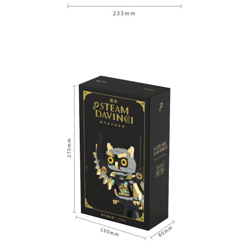 TAKUKI T7003 7003 non  HƠI NƯỚC DA VINCI CÚ bộ đồ chơi xếp lắp ráp ghép mô hình STEAM DAVINCI