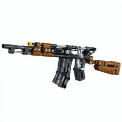 ZHEGAO 946001 non  4 LOẠI SÚNG TIỂU LIÊN bộ đồ chơi xếp lắp ráp ghép mô hình Military Army Quân Sự Bộ Đội 600 khối