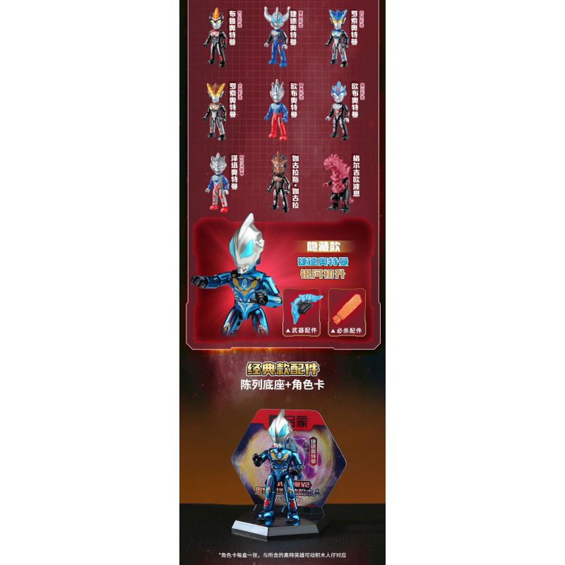 QMAN ENLIGHTEN KEEPPLEY 75029 non  ULTRAMAN CLASSIC SERIES 6 V2 HERO POCKET THẾ HỆ MỚI bộ đồ chơi xếp lắp ráp ghép mô hình Movie & Game Phim Và Trò Chơi