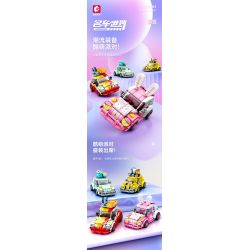 SEMBO 714024 non  THẾ GIỚI XE SANG THỎ HỒNG bộ đồ chơi xếp lắp ráp ghép mô hình Racers Đua Tốc Độ 333 khối