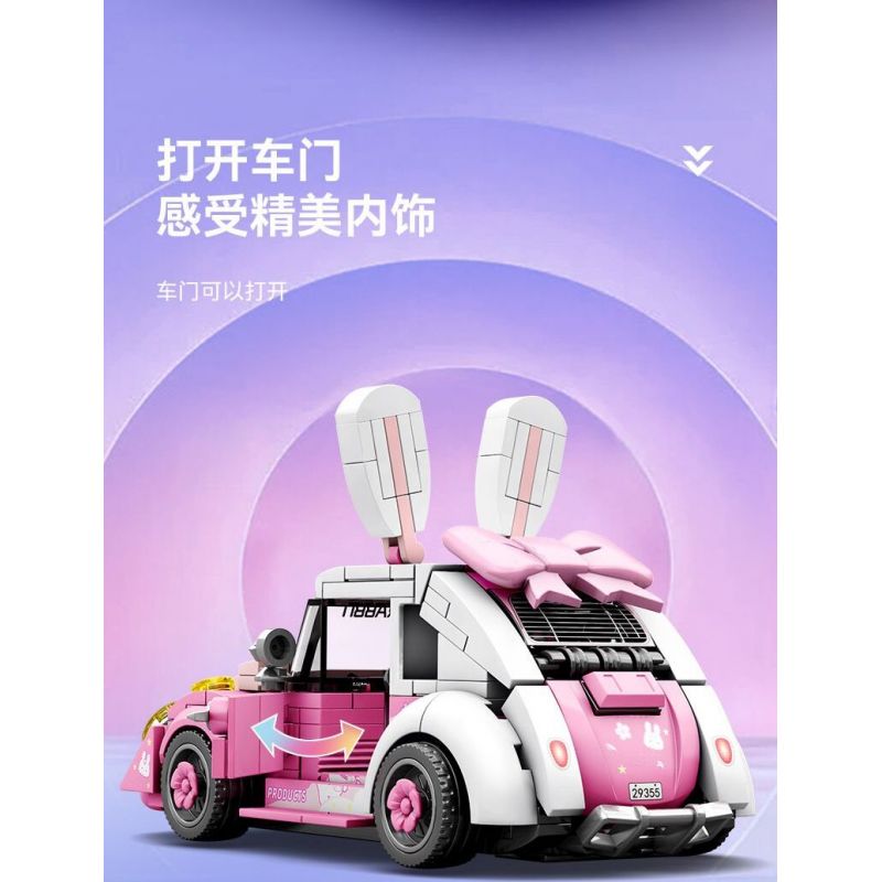 SEMBO 714024 non  THẾ GIỚI XE SANG THỎ HỒNG bộ đồ chơi xếp lắp ráp ghép mô hình Racers Đua Tốc Độ 333 khối