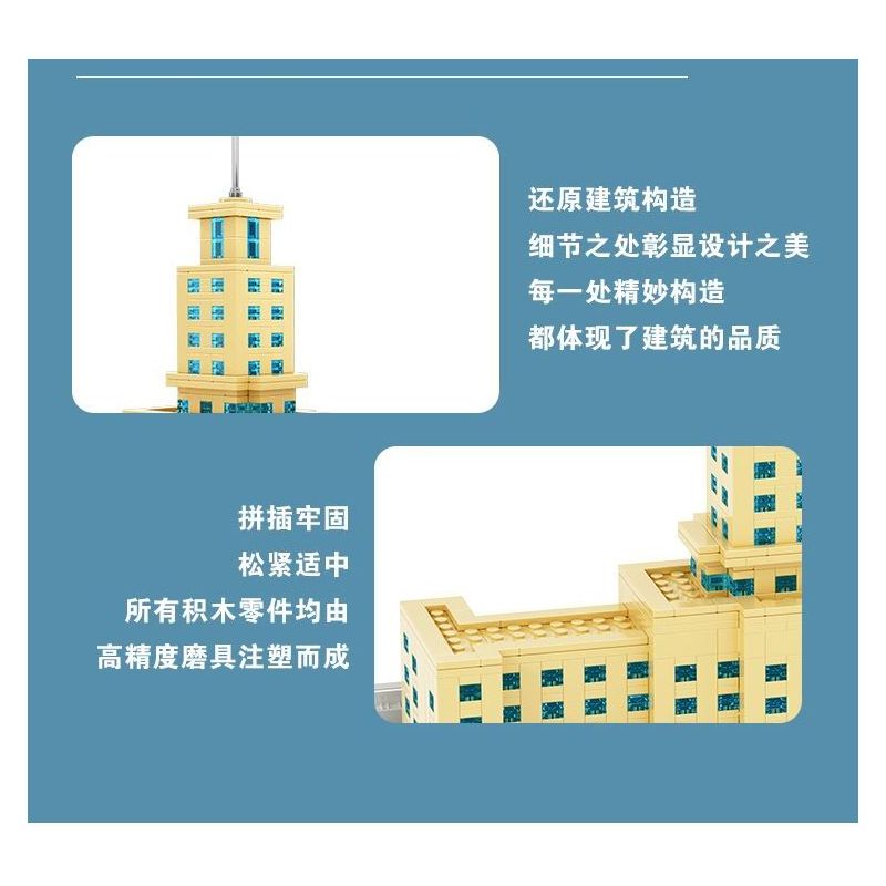 NANKAI UNIVERSITY 3124 non  TÒA NHÀ CHÍNH CỦA ĐẠI HỌC NANKAI bộ đồ chơi xếp lắp ráp ghép mô hình Creator Sáng Tạo 1099 khối