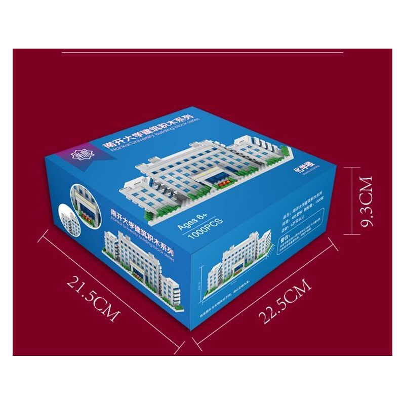 NANKAI UNIVERSITY 3124 non  TÒA NHÀ HÓA HỌC ĐẠI NANKAI bộ đồ chơi xếp lắp ráp ghép mô hình Creator Sáng Tạo 1000 khối