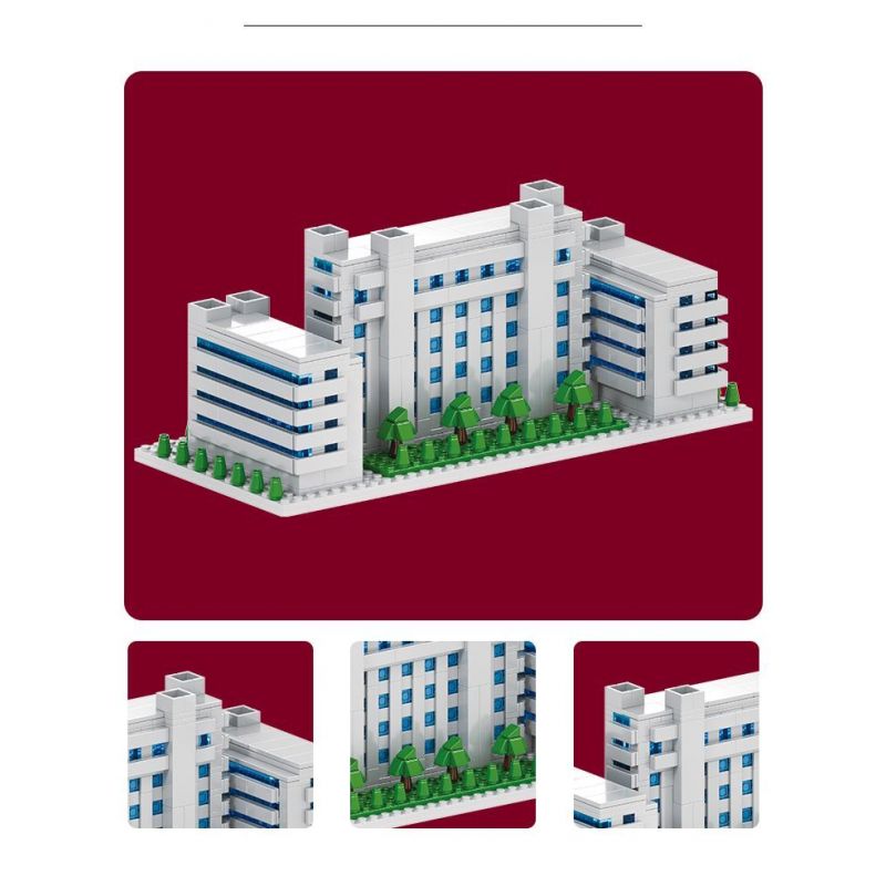 NANKAI UNIVERSITY 3124 non  TÒA NHÀ HÓA HỌC ĐẠI NANKAI bộ đồ chơi xếp lắp ráp ghép mô hình Creator Sáng Tạo 1000 khối