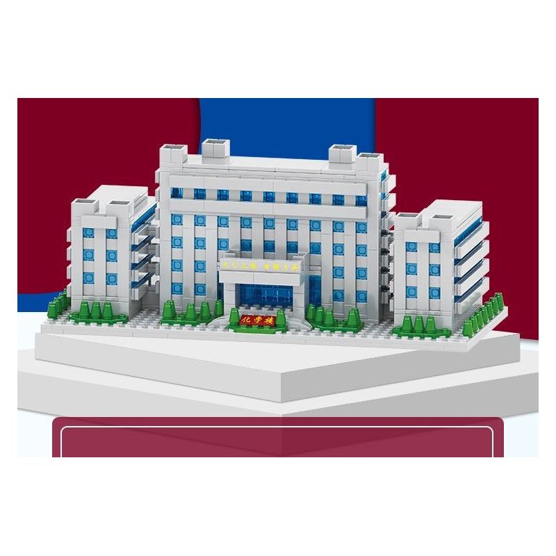 NANKAI UNIVERSITY 3124 non  TÒA NHÀ HÓA HỌC ĐẠI NANKAI bộ đồ chơi xếp lắp ráp ghép mô hình Creator Sáng Tạo 1000 khối