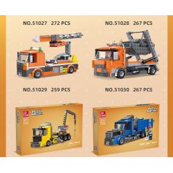 JIESTAR 51027 non  XE ĐẨY MŨI KHOAN bộ đồ chơi xếp lắp ráp ghép mô hình City CITY GLOBAL Thành Phố 272 khối