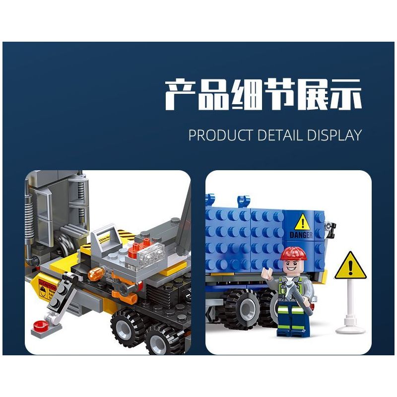 JIESTAR 51027 non  XE ĐẨY MŨI KHOAN bộ đồ chơi xếp lắp ráp ghép mô hình City CITY GLOBAL Thành Phố 272 khối