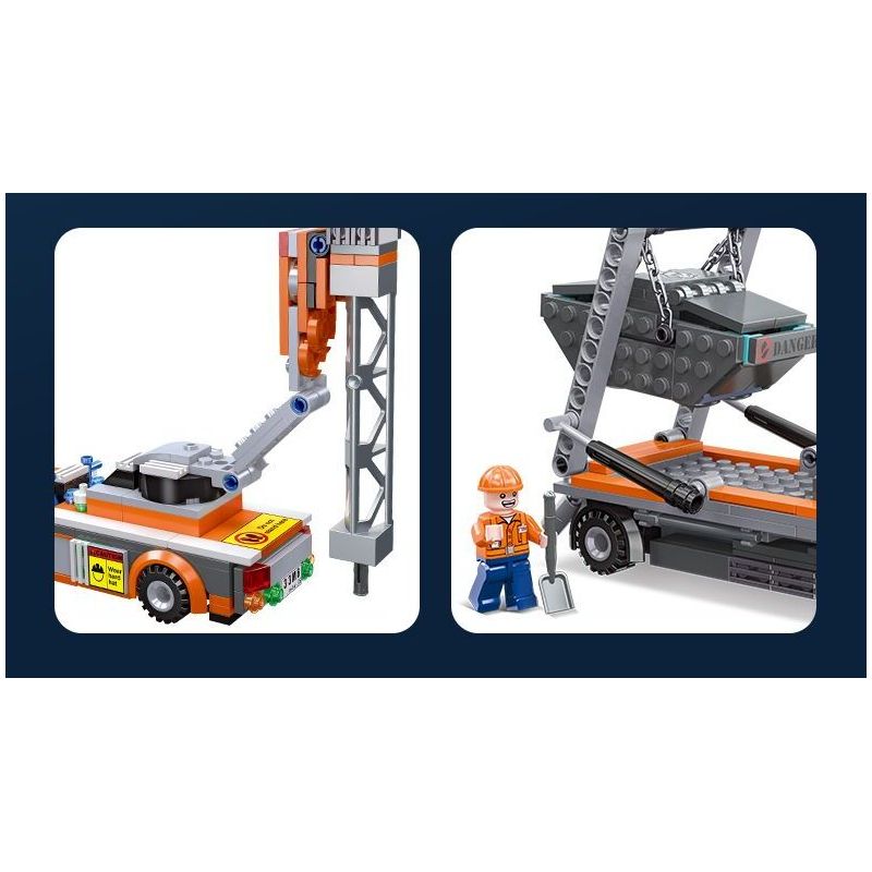 JIESTAR 51027 non  XE ĐẨY MŨI KHOAN bộ đồ chơi xếp lắp ráp ghép mô hình City CITY GLOBAL Thành Phố 272 khối