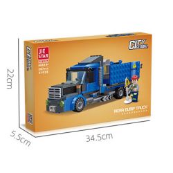 JIESTAR 51028 non  XE BEN LẬT PHÍA SAU bộ đồ chơi xếp lắp ráp ghép mô hình City CITY GLOBAL Thành Phố 267 khối