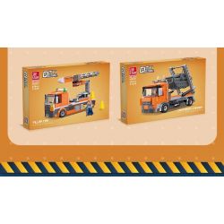 JIESTAR 51028 non  XE BEN LẬT PHÍA SAU bộ đồ chơi xếp lắp ráp ghép mô hình City CITY GLOBAL Thành Phố 267 khối